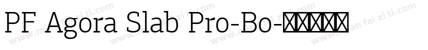 PF Agora Slab Pro-Bo字体转换